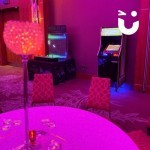 Arcade Machine at an evening corporate event next to the pixel play