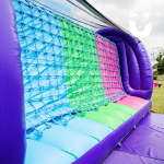 The Assault Course Cargo Net Hire all set up and ready for the funday guests