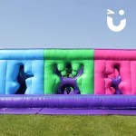 The Hole in the Wall Hire all set up and ready for a family Fun Day