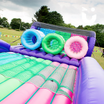 A bigger view of our Assault Course Scramble Net Inflatable Hire as well as our inflatable holes