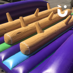 Our Assault Course Balance Run Hire fit perfectly with our Inflatable Assault Course