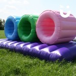 Our Assault Course Tunnels during a sunny fun day