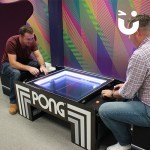 The Atari Pong Table Hire fits perfectly inside of offices making it perfect for corporate events 
