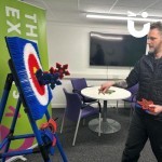 Axe Throwing Hire 3 set up in our office for staff to play on