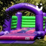 Our Bouncy Castle Hire Adult set up in a clients garden for a private event