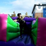 Young man during a University event on our Bungee Run Hire 