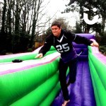 Vernon Kay having a fun time on our Bungee Run Hire