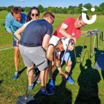 Grab your team mate and move them along the wire.