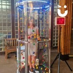 Ballnado Grabber 2 Hire at a corporate office event with a woman inside with only 12 seconds left