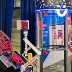 Ballnado Grabber 5 Hire set up at an exhibition next to the maze runner