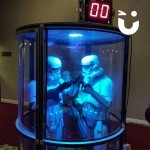 Two Star wars Storm Troopers inside of our Cash Grabber Hire