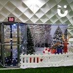 The Christmas Cash Grabber Hire all setup for an indoor exhibition event