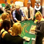 Blackjack Casino Table Hire being used at a corporate event 