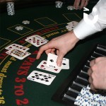 The dealer revealing the house deck