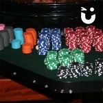 Our Casino tablkes come accompanied with enough betting chips for your guests