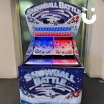 Snowball Battle Hire set up at a corporate Christmas event
