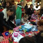 Children engaging on the christmas crafts workshop