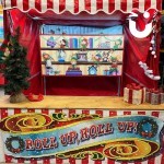 Elf On The Shelf Side Stall Hire close up photo of the festive stall