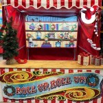 Elf On The Shelf Side Stall Hire close up photo of the festive stall