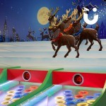 Close up shot of the roll a ball reindeer
