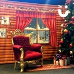 Meet and greet santa in our Meet and Greet Grotto  with golden props