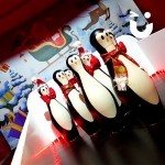 Christmas Penguin Skittles 1 all lined up
