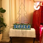 Christmas Tree Buzz Wire set up indoors next to our Side Stall Christmas theme