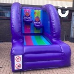 Basketball Inflatable Pod Hire set up outside ready to be enjoyed