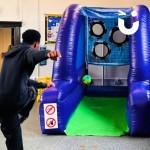 Inflatable Football Pod at a Corporate event