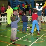 Children practicing their Circus skills with the Circus Skills Workshop Hire