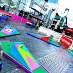 Crazy Golf on High Street in Manchester for a promotional event