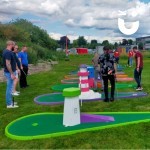 Crazy Golf Staff Summer fun at work day used by colleagues