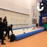 Curling Lane being used by pupils at a school awards day