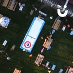 Curling Lane birds eye view at corporate Summer event