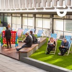 Our Deckchair Hire next to our Giant Games Hire