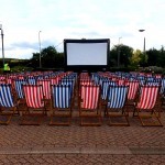 The Deckchair Hire ready for a film viewing during an outdoor event