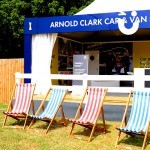 Deckchairs at an Arnold Clark event