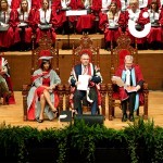Elaborate Wooden Throne being used by university tutors