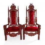A pair of the Elaborate Wooden Throne 