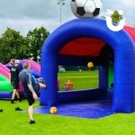 Football Shoot Out Hire at a corporate fun day