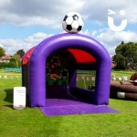 Our Football Shoot Out Inflatable Hire at an outdoor Fun Day