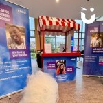 Candy Floss Cart Branded for a corporate exhibition