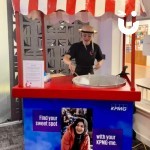 Candy Floss Cart Branded for a corporate networking event