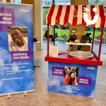 Candy Floss Cart Branded for an expo