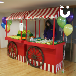 One of our Fun Experts at the Our Fruit Cart Hire