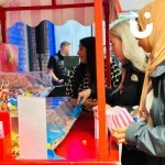 Pick and Mix Cart at a corporate movie night with staff tucking in before watching a film