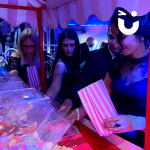 Red Rose Award guests helping themselves to Pick N Mix from our traditional cart