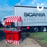 Popcorn Warmer on a cart ready for a busy promotional day