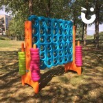 Our Giant Connect 4 in the shady trees