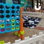Giant Connect 4 at a community fun day on the high street